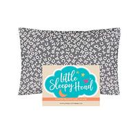 Little Sleepy Head Youth Pillowcase 16 x 22-100% Cotton & Hypoallergenic (Gray Alphabet)