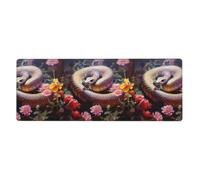 Little Snake in The Flowerbed Printed Extra Large Mouse Pad 12x31.5in for Office, Gaming, and Learning - Durable, Comfortable, and Environmentally Friendly
