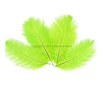 Little Snow Direct 10PCS Ostrich Feathers Plumes Fluffy 6-8 Inches Long - Apple Green