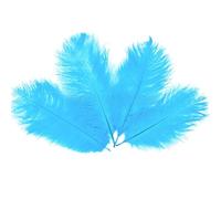 Little Snow Direct 10PCS Ostrich Feathers Plumes Fluffy 8-10 Inches Long - Aqua/Turquoise