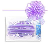 Little Snow Direct® 5 x Large 6" Luxury Organza Pull Bows, Perfect for Gifts Wedding Pews Wedding Cars and Venue Decorations - Lilac