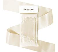 Little Snow Direct® 50mm(2") x 5 Metres Double Sided Satin Ribbon - Ivory/Cream