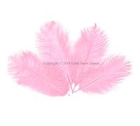 Little Snow Direct 5PCS Ostrich Feathers Plumes Fluffy 10-12 Inches Long - Baby Pink