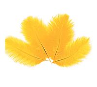 Little Snow Direct 5PCS Ostrich Feathers Plumes Fluffy 12-14 Inches Long - Gold
