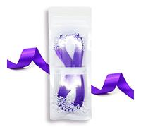 Little Snow Direct 6mm x 10 Metres Double Sided Satin Ribbon (Cadbury Purple)