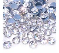 Little Snow Direct® - DMC Hot-fix Iron On Premium Glass Cut Flat Back Crystal Rhinestones Diamante Gems (Clear, 4mm ss16, 1000pcs)