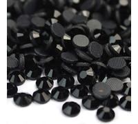 Little Snow Direct® - DMC Hot-fix Iron On Premium Glass Cut Flat Back Crystal Rhinestones Diamante Gems (Jet Black, 4mm ss16, 1000pcs)