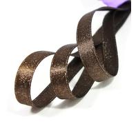 Little Snow Direct Glitter Satin Ribbon Sparkle Luxury Design Wedding Party Sewing DIY 10mm Width - Brown