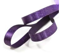 Little Snow Direct Glitter Satin Ribbon Sparkle Luxury Design Wedding Party Sewing DIY 10mm Width - Plum