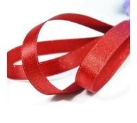 Little Snow Direct Glitter Satin Ribbon Sparkle Luxury Design Wedding Party Sewing DIY 10mm Width - Red