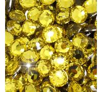 Little Snow Direct® Pack of 1000 Resin Crystal Flat Back Rhinestones Diamante Gems Nail Art & Crafts (Lemon, 4mm)