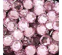 Little Snow Direct® Pack of 1000 Resin Crystal Flat Back Rhinestones Diamante Gems Nail Art & Crafts (Lt. Rose, 3mm)