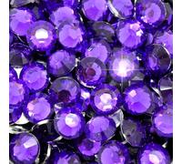Little Snow Direct® Pack of 1000 Resin Crystal Flat Back Rhinestones Diamante Gems Nail Art & Crafts (Purple, 6mm)