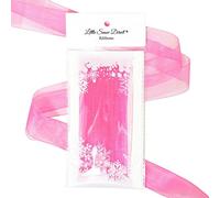 Little Snow Direct® Sheer Organza Ribbon - 10mm (3/8") 10m Length - Hot Pink