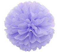 Little Snow Direct Tissue Paper Hanging Pom Poms Flower Ball Handmade Wedding Party Gift Decoration - Lilac, Size: 8 Inch (20cm)