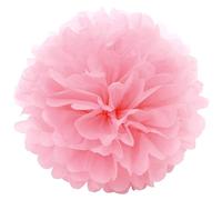 Little Snow Direct Tissue Paper Hanging Pom Poms Flower Ball Handmade Wedding Party Gift Decoration - Rose Pink, Size: 10 Inch (25cm)