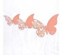 Little Snow Direct Wedding Party Name Place Cards For Wine Glass Cup Pearlescent Laser Cut - 20pcs Butterfly - Rose Pink