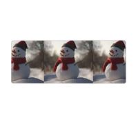 Little Snowman in The Forest Printed Extra Large Mouse Pad 12x31.5in for Office, Gaming, and Learning - Durable, Comfortable, and Environmentally Friendly