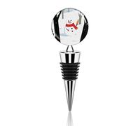 Little Snowman Wine Stoppers Personalized Leak Proof Vacuum Bottle Stoppers Metal Bottle Sealer Reusable Seal Stopper Wine Saver for Keep Fresh Wines Lovers