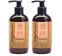 Little Soap Company Organic Range - Orange Blossom Hand Wash (250ml) | Gentle Cleansing Hand Soap with Pure Essential Oils | Natural, Vegan, Cruelty-Free, Eco-Friendly | No SLS or Parabens (Pack of 2)