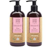 Little Soap Company Organic Rose Geranium Liquid Soap 250ml (Pack of 2)