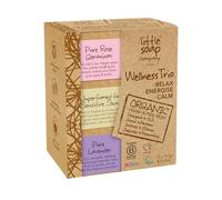 Little Soap Company Organic Wellness Trio Soap Gift Set, Vegan, 3 x 100g