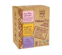 Little Soap Company Organics Range - Wellness Trio Soap Gift Set (3x100g) | Vegan, Cruelty Free, No SLS or Parabens | made with Pure, Natural, Organic Essential Oils | Mothers Day Gifts for her