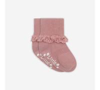 Little Sock Co. Frilly Non-Slip Stay-On Baby and Toddler Socks - Orchid - 1-2 years