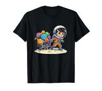 Little Space Explorer Astronaut with Planets Cart T-Shirt