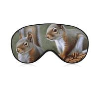 Little Squirrel Blackout Sleep Eye Mask, Ventilated Fabric, Adjustable Wearing Style, Zero Pressure Sleeping Mask Soft Skin Friendly Eyeshade for Women Men