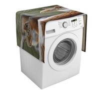 Little Squirrel Dust Cover Dustproof Washer And Dryer Covers for The Top Fridge Dust Cover Multi-Purpose Decorative Kitchen Appliance Covers for Home Machine Protector