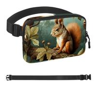 Little Squirrel on a Big Tree-1057 Crossbody Fanny Pack for Men&Women,Belt Bag for Travel Casual Walking Running Hiking Cycling, Multicolor, 1.5x9.0x5.9in/4x23x15cm