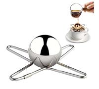 Little Stainless Steel Frozen Espresso Ball,Espresso Frozen Ball for Espresso Coffee,Ice Coffee Balls with Stand,Espresso Cooling Ball,Extract Chilling Tool,Gift for Coffee Lovers