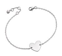 Little Star Adults Nancy Silver Heart Bracelet - 16cm