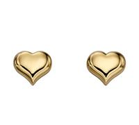 Little Star Aria Silver Gold Plated Gold Heart Stud Earrings D