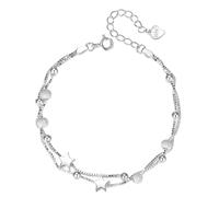 Little Star Bracelet Women's Korean Edition Fashion Double layered Five pointed Star Handmade Simple Best Friend Sweet and Fresh Attractive and fashion