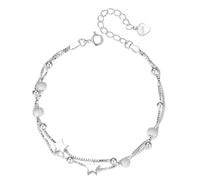 Little Star Bracelet Women's Korean Edition Fashion Double layered Five pointed Star Handmade Simple Best Friend Sweet and Fresh Fashion with nice