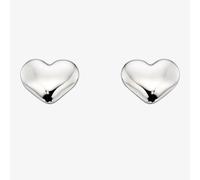 Little Star Girls Phoebe Silver Plain Heart Stud Earrings LSE0063
