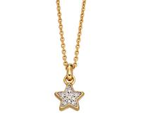 Little Star Olympia Gold Plated Sterling Silver Diamond Star Necklace D - Silver
