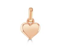 Little Star Rose Gold Plated Sterling Silver Heart Charm D - Silver