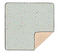 Little Stars on Mint Green Background Large Stylish Baby Playmat for Indoor Outdoor Cozy Breathable Playroom Activity Mat for Babies Infants Toddlers, 50'' x 50''