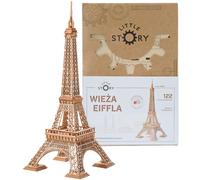 Little Story Wooden Puzzle Educational Model 3D Eiffel Tower Set Do Self for Children Adults Gift