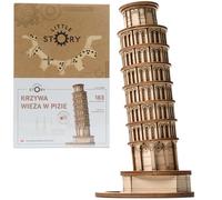 Little Story Wooden Puzzle Educational Model 3D Set Do Self for Children Adults Gift (The Leaning Tower of Pisa)