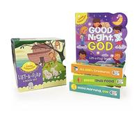 Little Sunbeams Religious Lift-A-Flap 4-Book Set (Little Sunbeams): Good Morning, God / Bless This Food / All God's Creatures / Good Night, God