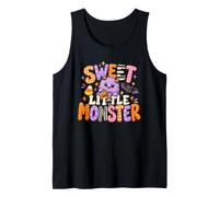 Little Sweet Monster Shirt Cute Halloween Candy Corn Bat Tank Top