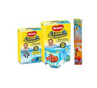 Little Swimmers 2 Pack Disposable Swimming Nappies, Water Nappies Size 2-3, 3kg- 8kg, (2 Packs x 12) 2-3 - 24 Total Baby Toddler Children Waterproof Leak Proof Nappy + 1 x Tango Mocktail Lolly