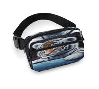 Little Tiger in Space Fanny Pack Belt Bag with Adjustable Strap Fashion Waist Bag for Outdoor Sports Hiking