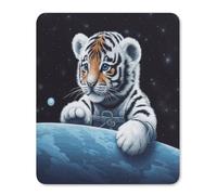 Little Tiger in Space Mouse Pad Thin Mouse Mat 14.22
