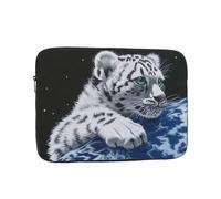 Little Tiger in Space Printed Laptop Sleeve for Men Women 10 inch Shockproof Laptop Case Bag for Travel Office School