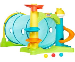 little tikes 2 in 1 Activity Tunnel, Indoor Outdoor Play for Kids Boys Girls 1-3 Years Old